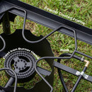 Outsunny 150,000 BTU Double Burner Camping Stove with Detachable Legs Black