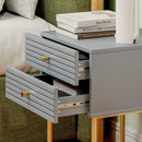 HOMCOM Bedside Tables Set of 2 with 2 Drawers for Bedroom