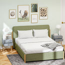 HOMCOM Bedside Tables Set of 2 with 2 Drawers for Bedroom