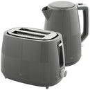 HOMCOM 1.7L Fast Boil Electric Kettle And 2 Slice Water Toaster Set, Grey