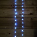 200 LED 10m Premier MicroBrights Indoor Outdoor Christmas Multi Function Battery Operated Lights with Timer on Pin Wire in Cool White