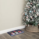 60cm x 40cm Frosty Penguins Fabric Christmas Doormat