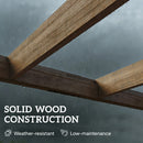 Outsunny Lean-To Wooden Pergola Kit, Grape Trellis with Stable Structure