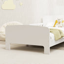 AIYAPLAY Kids Toddler Bed Frame with Safety Side Rails for 3-8 Years, White