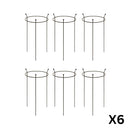 Small 60cm x 35cm Heavy Duty Black Steel Herbaceous Garden Plant Support Ring