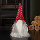 34cm Festive Gonk Cuddly Santa Indoor Christmas Plush Decoration in Polka Dot Hat