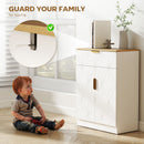HOMCOM Sideboard Storage Cupboard with Drawer for Living Room Entryway White