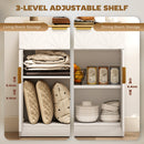 HOMCOM Sideboard Storage Cupboard with Drawer for Living Room Entryway White