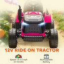 AIYAPLAY Ride on Tractor and Trailer, 12V Electric Ride on Tractor,
