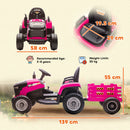 AIYAPLAY Ride on Tractor and Trailer, 12V Electric Ride on Tractor,