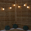 4.5m Set of 10 Frosted Ball Style Cap String Lights with Filament in Warm White