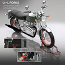 Homcom Rear Motorcycle Paddock Stand with U&L Shaped Adapters, Red