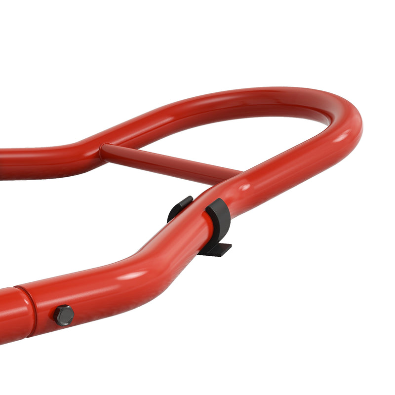 Homcom Rear Motorcycle Paddock Stand with U&L Shaped Adapters, Red