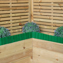 12cm X 6m Plastic Corrugated Lawn Garden Edging Border In Green