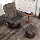 HOMCOM Massage Recliner Chair with Footstool and Adjustable Backrest