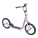 HOMCOM Teen Big Wheel Push Scooter -  Pink