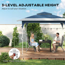 Outsunny 3.5 x 3.5 m Pop Up Gazebo, UPF50+ One-Touch Party Tent, Blue
