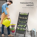 Outsunny Indoor Outdoor Vertical Raised Garden Bed with 5 Removable Tray