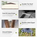 Outsunny 3.6 x 3.6m Pop-up Tent Gazebo Instant Canopy Steel w/ Roller Bag