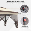 Outsunny 3.6 x 3.6m Pop-up Tent Gazebo Instant Canopy Steel w/ Roller Bag