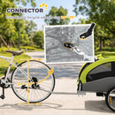 PawHut 2 In 1 Pet Stroller Dog Bike Trailer For Medium Dogs, Green