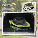 PawHut 2 In 1 Pet Stroller Dog Bike Trailer For Medium Dogs, Green