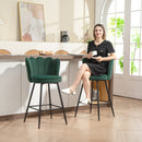 HOMCOM Set Of 2 Barstools With Petal Backrest For Kitchen Island