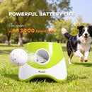 PawHut Automatic Dog Ball Launcher with 5 ETPU Tennis Balls, Green