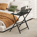 HOMCOM 70 cm Folding Computer Desk for Small Spaces Bedroom, Black
