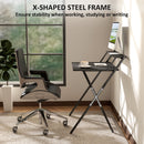 HOMCOM 70 cm Folding Computer Desk for Small Spaces Bedroom, Black
