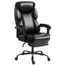 HOMCOM Adjustable Office Chair With Footrest, Armrest, Casters, Black