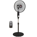 HOMCOM 16" Oscillation Cooling Fan With Remote Adjustable Height Black