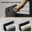HOMCOM Roll File Cabinet with Drawer, Organiser Letter Size, Black