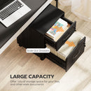 HOMCOM Roll File Cabinet with Drawer, Organiser Letter Size, Black