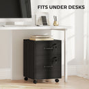 HOMCOM Roll File Cabinet with Drawer, Organiser Letter Size, Black