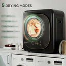 HOMCOM Compact Dryer Machine With 5 Modes, 4kg Small Tumble Dryer, Black