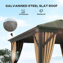 Outsunny 3x3(m) Hardtop Gazebo Outdoor Shelter with Aluminium Frame