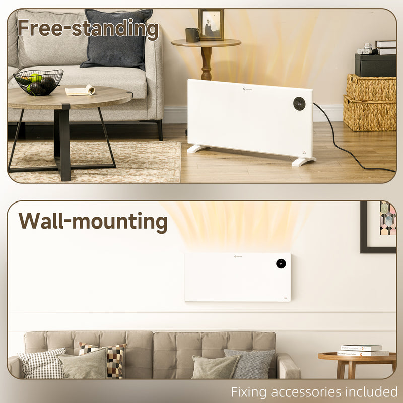2000W Electric Convector Heater, Quiet Space Heater with LED Display