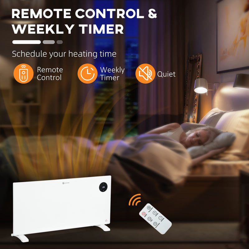 2000W Electric Convector Heater, Quiet Space Heater with LED Display