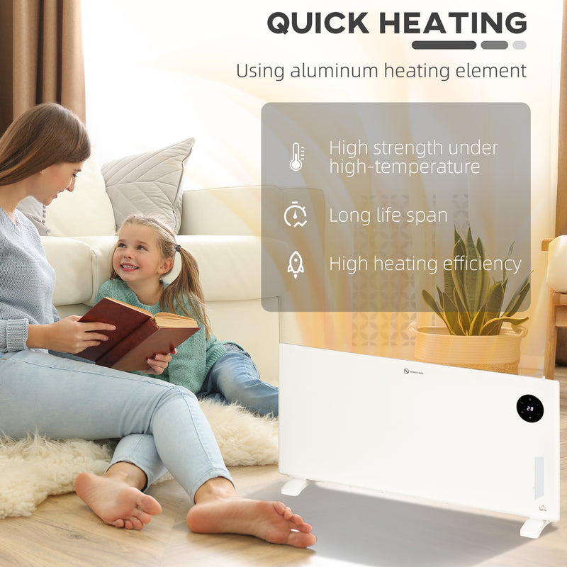 2000W Electric Convector Heater, Quiet Space Heater with LED Display