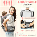 AIYAPLAY 6 In 1 Baby Carrier Newborn To Toddler With Removable Seat, Grey