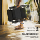 Outsunny 2 Pieces Zero Gravity Chairs, Reclining Folding Sun Lounger, Brown