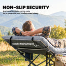 Outsunny Sleeping Mat, Foldable Camping Pad with Elastic Straps Light Grey