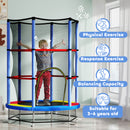 HOMCOM Kids Trampoline Mini Bouncer w/ Enclosure Net for 3-6 Years