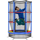 HOMCOM Kids Trampoline Mini Bouncer w/ Enclosure Net for 3-6 Years