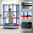 HOMCOM Kids Trampoline Mini Bouncer w/ Enclosure Net for 3-6 Years