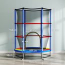 HOMCOM Kids Trampoline Mini Bouncer w/ Enclosure Net for 3-6 Years