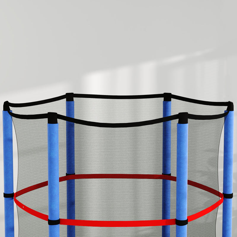 HOMCOM Kids Trampoline Mini Bouncer w/ Enclosure Net for 3-6 Years