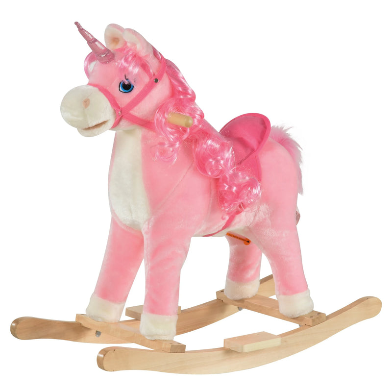 HOMCOM Children's  Rocking Horse - Pink