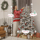 HOMCOM Artificial Christmas Tree Hinged Xmas Tree
